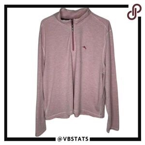 Tommy Bahama 1/4 Zip Rose‎ Water Luxury Top in Size XXL